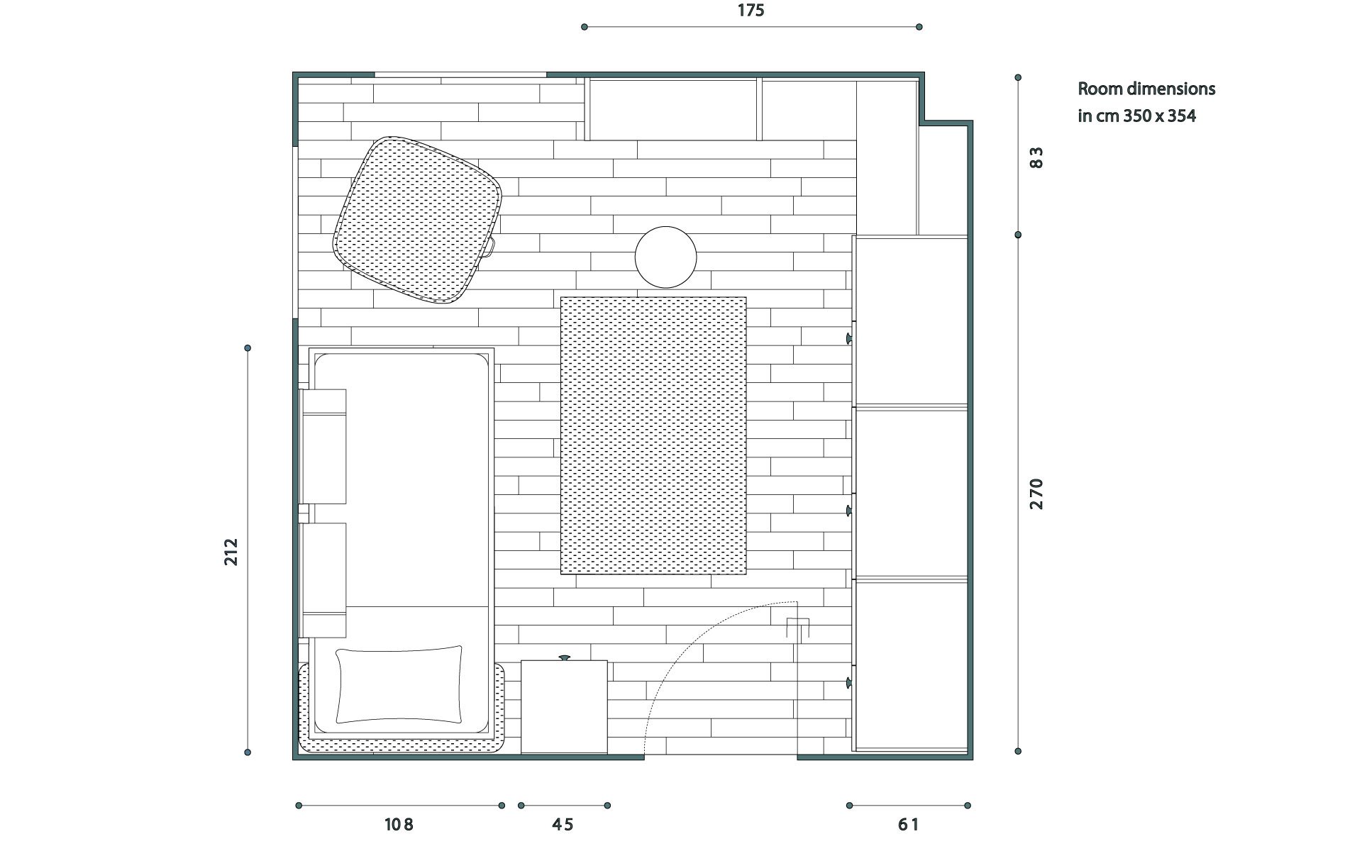 Plattegrond kinderkamer 4 Bed Habits